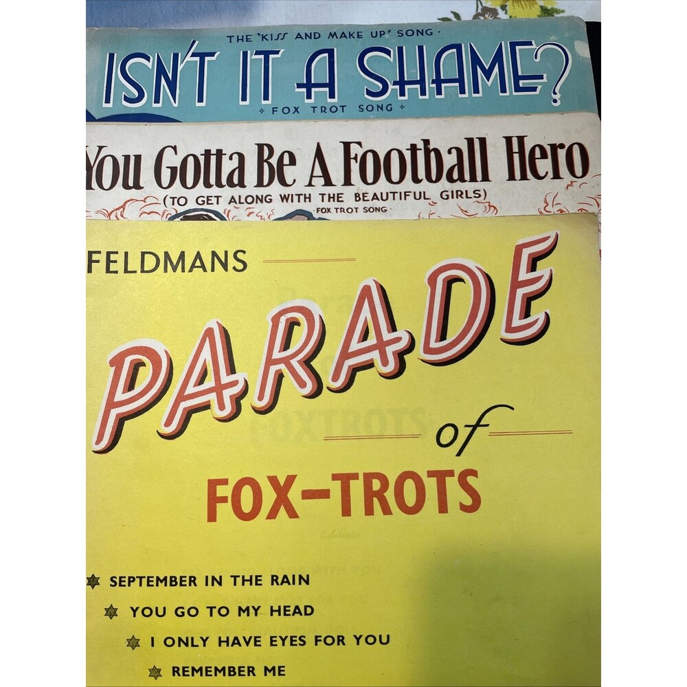 Vintage Fox Trot Sheet Music 3 PCs